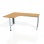 Pracovný stôl Flex, ergo, pravý, 160x75,5x120 (60x60) cm, buk/kov 