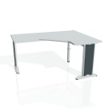 Písací stôl Hobis Flex FEV 60 L - sivá/kov