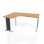 Pracovný stôl Flex, ergo, pravý, 160x75,5x120 (60x80) cm, buk/kov 