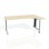 Pracovný stôl Flex, ergo, ľavý, 180x75,5x120 (80x40) cm, agát/kov 
