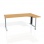 Pracovný stôl Flex, ergo, ľavý, 180x75,5x120 (80x40) cm, buk/kov 
