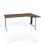 Pracovný stôl Flex, ergo, ľavý, 180x75,5x120 (80x40) cm, orech/kov 