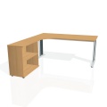 Písací stôl Hobis Flex FE 1800 H P - buk/kov