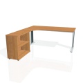 Písací stôl Hobis Flex FE 1800 H P - jelša/kov