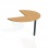 Doplnkový stôl Flex, ľavý, 120x75,5x(80x60) cm, buk/kov 