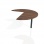Doplnkový stôl Flex, pravý, 120x75,5x(60x80) cm, orech/kov 