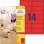 Etikety Avery odnímateľné 99,1x38,1 mm neónové červené 