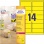 Etikety Avery odnímateľné 99,1x38,1 mm neónové žlté 