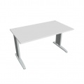 Písací stôl Hobis Cross CS 1400 - biela/kov