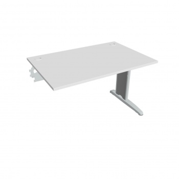 Písací stôl Hobis Flex FS 1200 R - biela/kov