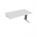 Písací stôl Hobis Flex FS 1400 R - biela/kov