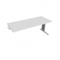 Písací stôl Hobis Flex FS 1800 R - biela/kov