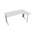 Písací stôl Hobis Flex FE 1800 L - biela/kov