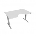 Písací stôl Hobis Motion Ergo MSE 2 1400 - biela/sivá