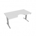 Písací stôl Hobis Motion Ergo MSE 2 1600 - biela/sivá