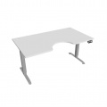 Písací stôl Hobis Motion Ergo MSE 2M 1600 - biela/sivá