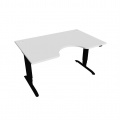 Písací stôl Hobis Motion Ergo MSE 3 1400 - biela/čierna