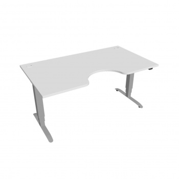 Písací stôl Hobis Motion Ergo MSE 3 1600 - biela/sivá