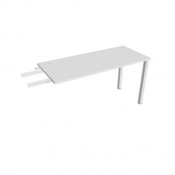 Písací stôl Hobis Uni UE 1400 RU - biela/biela