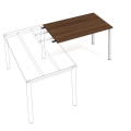 Písací stôl Hobis Uni US 1200 RU - orech/sivá