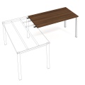 Písací stôl Hobis Uni US 1400 RU - orech/sivá
