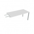 Písací stôl Hobis Uni US 1600 RU - biela/sivá