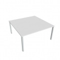 Písací stôl Hobis Uni USD 1600 - biela/sivá