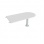 Doplnkový stôl Cross, 160x75,5x80 cm, biela/kov 