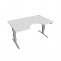 Písací stôl Motion Ergo MSE 3 1400 - biela/sivá