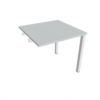 Písací stôl Hobis Uni US 800 R - sivá/biela, pozdĺžne reťazenie