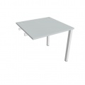 Písací stôl Hobis Uni US 800 R - sivá/biela, pozdĺžne reťazenie