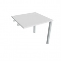 Písací stôl Hobis Uni US 800 R - biela/sivá, pozdĺžne reťazenie