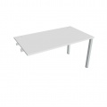 Písací stôl Hobis Uni US 1400 R - biela/sivá, pozdĺžne reťazenie