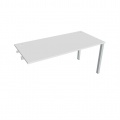 Písací stôl Hobis Uni US 1600 R - biela/sivá, pozdĺžne reťazenie