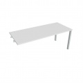 Písací stôl Hobis Uni US 1800 R - biela/sivá, pozdĺžne reťazenie