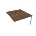 Písací stôl Hobis Uni USD 1400 R - orech/sivá, pozdĺžne reťazenie