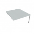 Písací stôl Hobis Uni USD 1400 R - sivá/biela, pozdĺžne reťazenie