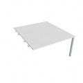 Písací stôl Hobis Uni USD 1400 R - biela/sivá, pozdĺžne reťazenie