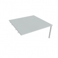 Písací stôl Hobis Uni USD 1600 R - sivá/biela, pozdĺžne reťazenie
