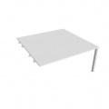 Písací stôl Hobis Uni USD 1600 R - biela/sivá, pozdĺžne reťazenie