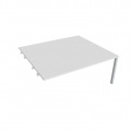 Písací stôl Hobis Uni USD 1800 R - biela/sivá, pozdĺžne reťazenie