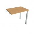 Písací stôl Hobis Uni UE 800 R - buk/sivá, pozdĺžne reťazenie