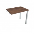 Písací stôl Hobis Uni UE 800 R - orech/sivá, pozdĺžne reťazenie