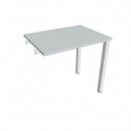 Písací stôl Hobis Uni UE 800 R - sivá/biela, pozdĺžne reťazenie