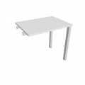 Písací stôl Hobis Uni UE 800 R - biela/sivá, pozdĺžne reťazenie