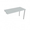 Písací stôl Hobis Uni UE 1200 R - sivá/biela, pozdĺžne reťazenie