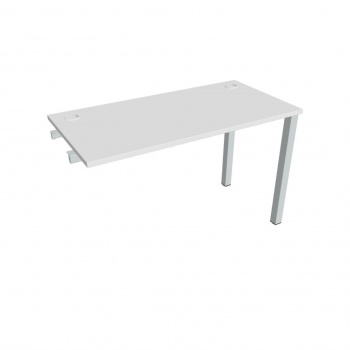 Písací stôl Hobis Uni UE 1200 R - biela/sivá, pozdĺžne reťazenie