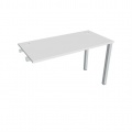 Písací stôl Hobis Uni UE 1200 R - biela/sivá, pozdĺžne reťazenie