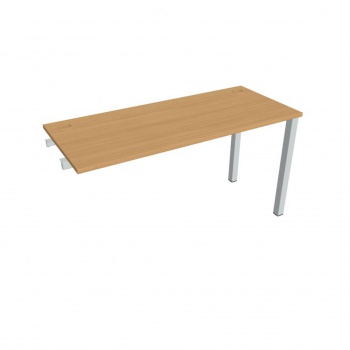 Písací stôl Hobis Uni UE 1400 R - buk/sivá, pozdĺžne reťazenie