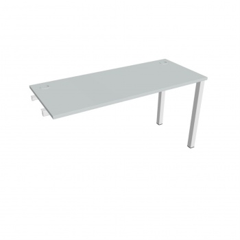 Písací stôl Hobis Uni UE 1400 R - sivá/biela, pozdĺžne reťazenie